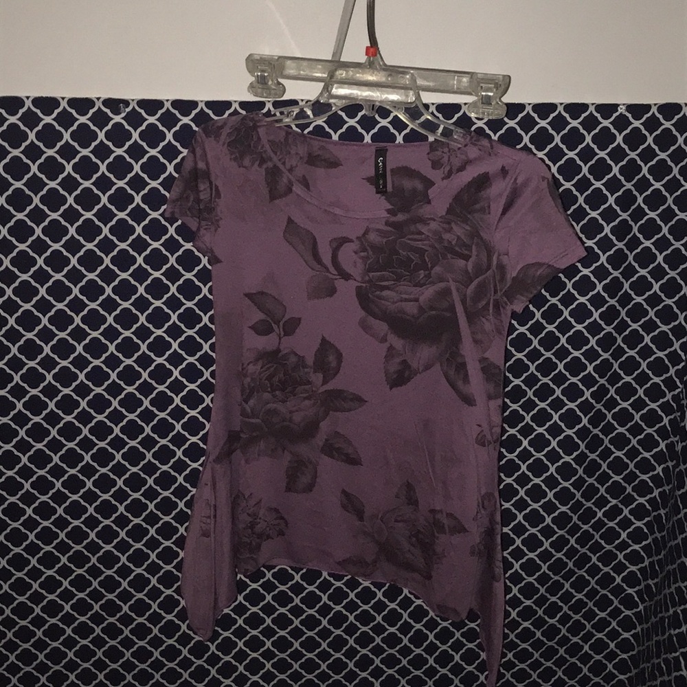 purple with black roses